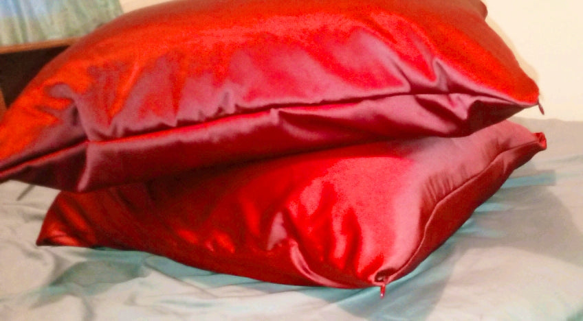 Silky Nights Bundle Satin Pillowcase for Hair and Skin with Hidden Zipper, Set of 2 and Satin Scrunchies