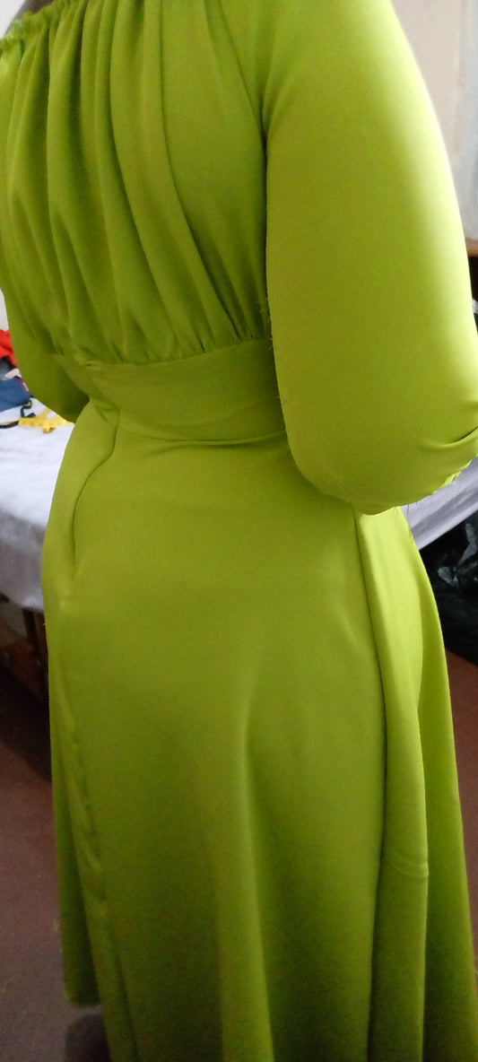 The Liicy Dress, Long Sleeve A-Line Maxi Dress