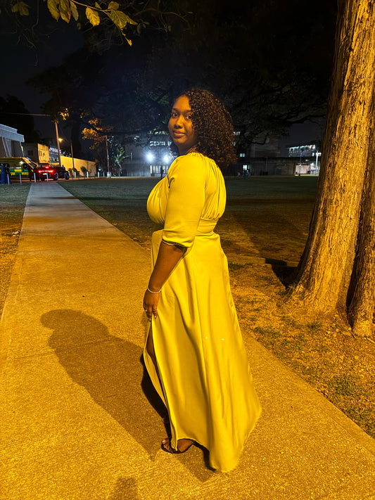 The Liicy Dress, Long Sleeve A-Line Maxi Dress