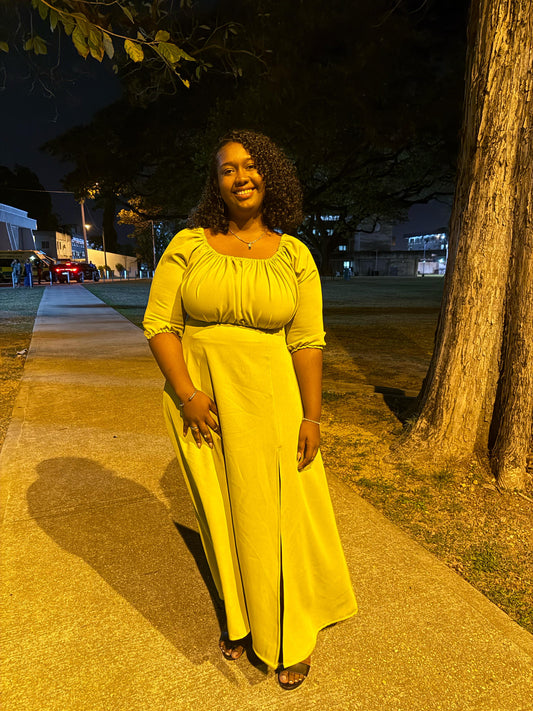 The Liicy Dress, Long Sleeve A-Line Maxi Dress
