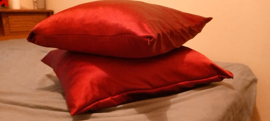 Silky Nights Bundle Satin Pillowcase for Hair and Skin with Hidden Zipper, Set of 2 and Satin Scrunchies