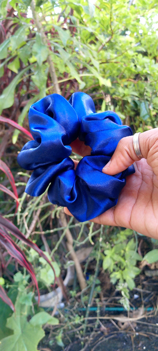 Navy Blue Medium Scrunchie