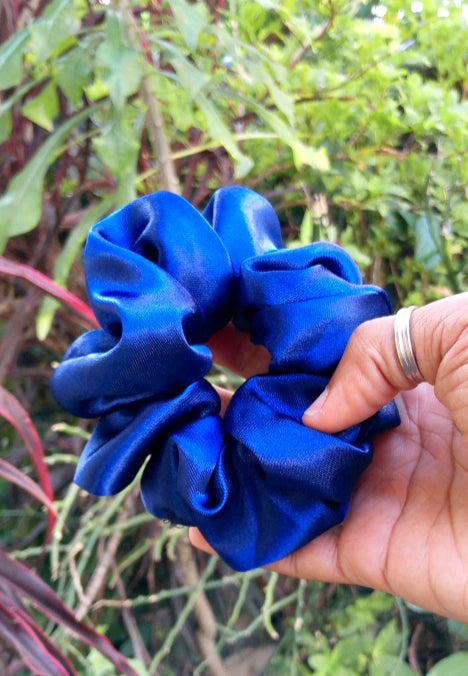 Navy Blue Medium Scrunchie