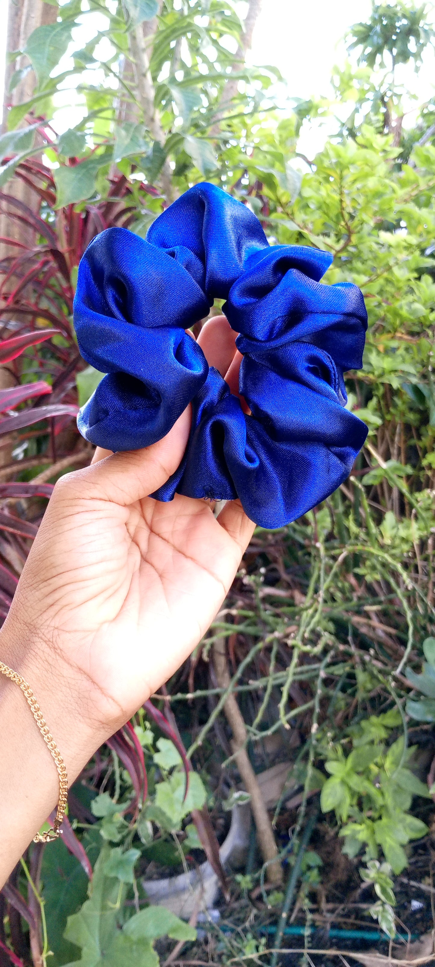 Navy Blue Medium Scrunchie